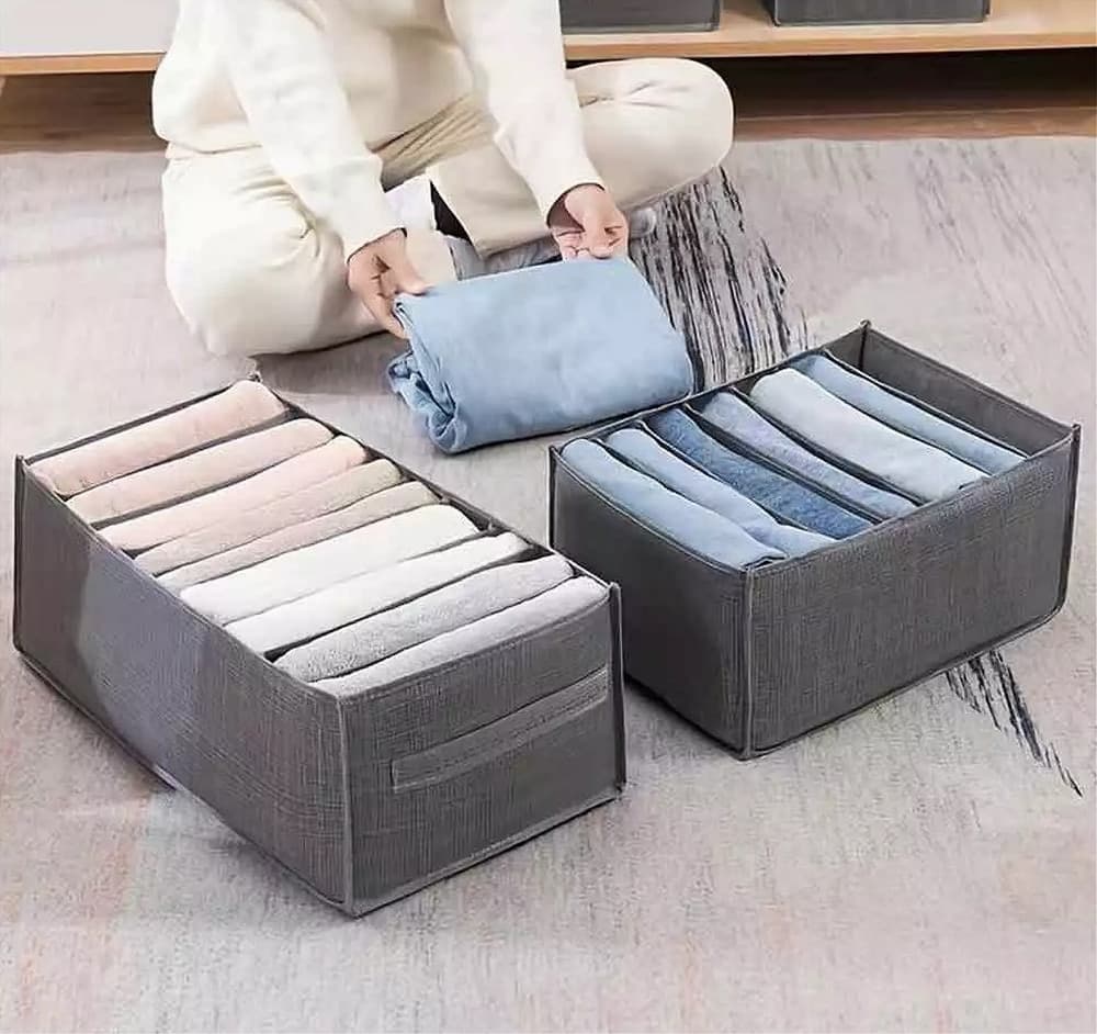 ORGANIZER SALVASPAZIO PER ARMADI SCATOLA PIEGHEVOLE 6 SCOMPARTI 44X20X30CM 87403 - 15