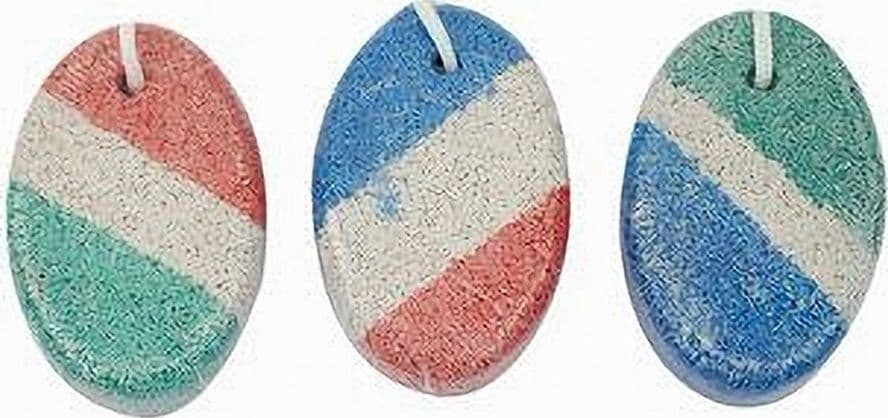 SET 3PZ PIETRA POMICE OVALE TRICOLORE NATURALE CURA PIEDI CALLI CHIROPODIA 79289 - 3