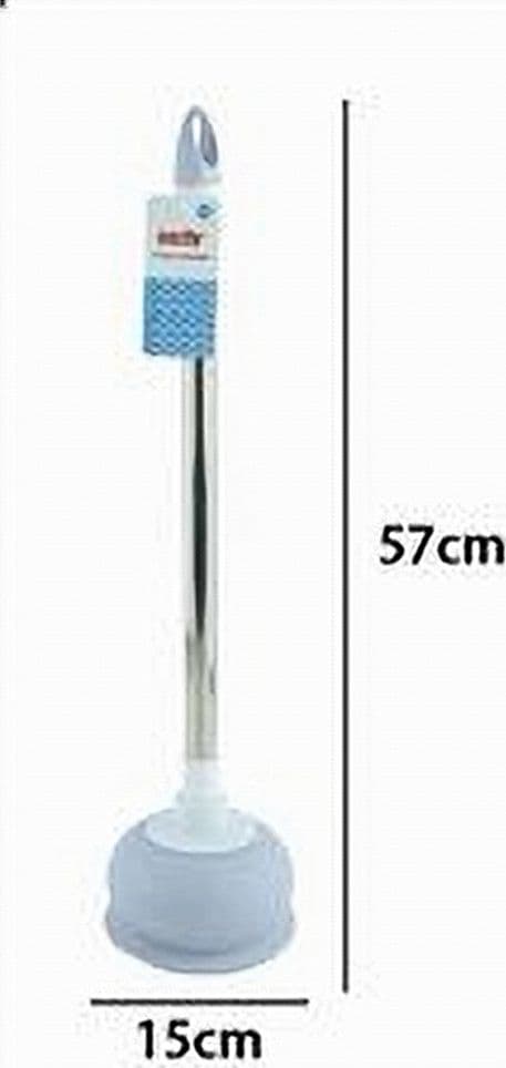 STURALAVANDINO BAGNO VENTOSA IN GOMMA PER WC CON MANICO IN ACCIAIO PLASTICA 87624 - 2