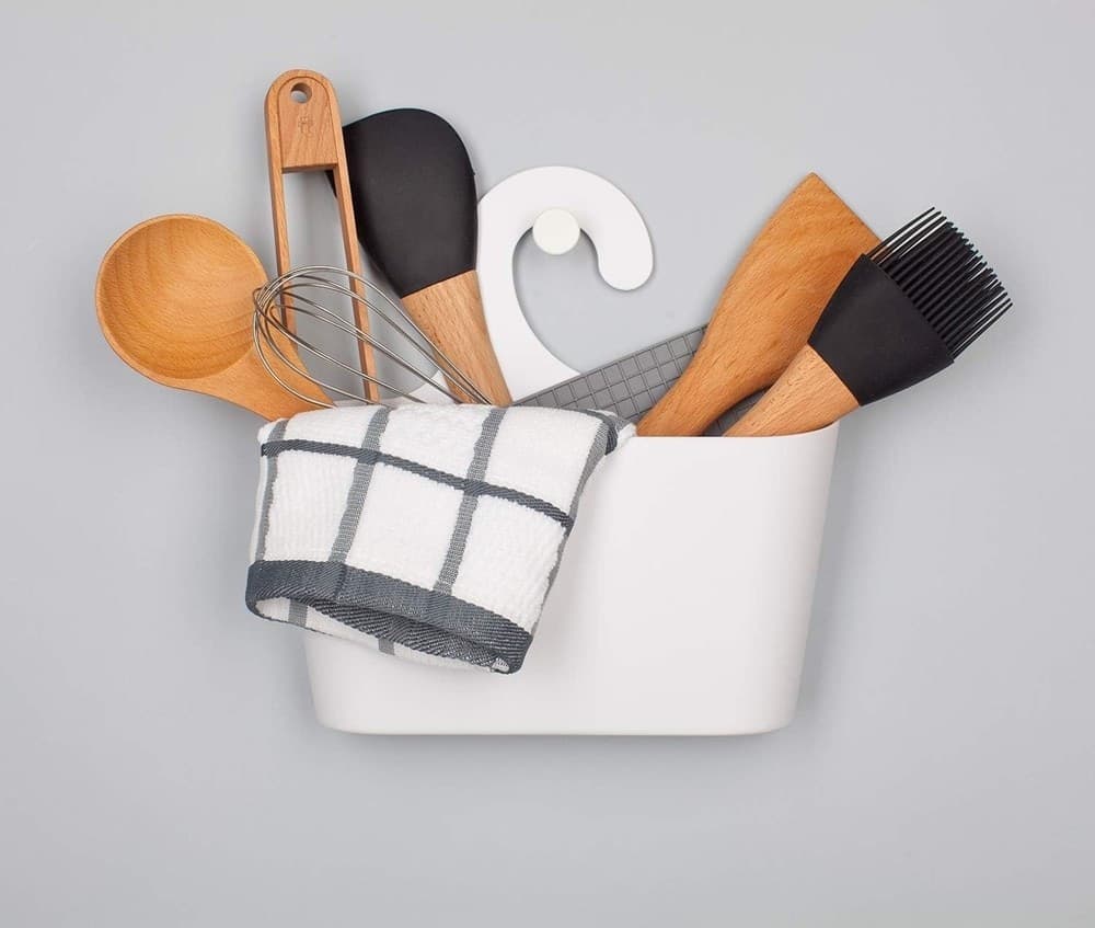 CESTINO PORTA OGGETTI CON GANCIO APPENDERE DOCCIA BAGNO CASA VARI COLORI 79459 - 5