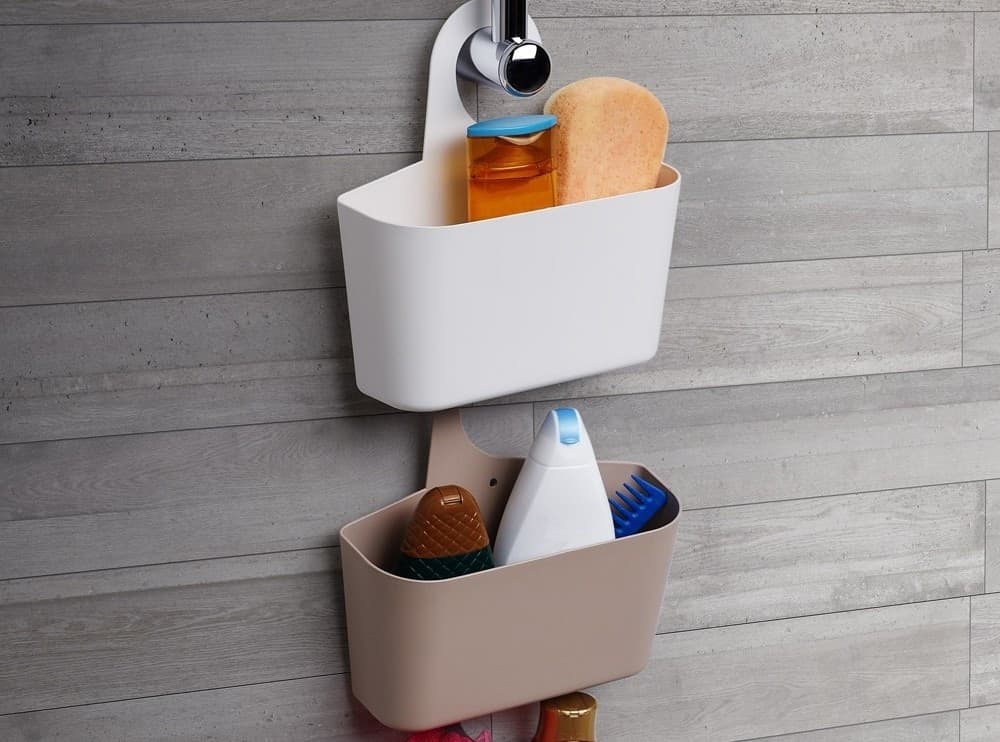 PORTA OGGETTI CESTINO CON GANCIO APPENDERE DOCCIA BAGNO CASA COLORI VARI 79460 - 5