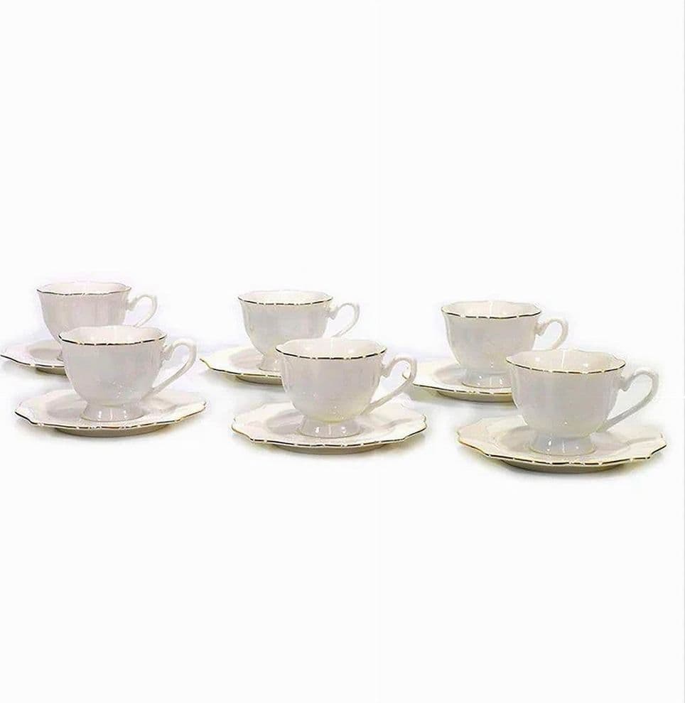 SET 12PZ SERVIZIO DA TÈ O CAFFÈ CON 6 PIATTINI + 6 TAZZE ASSORTITI IN PORCELLANA in Set di tazza e piattino Trade Shop italia - Napoli, commercioVirtuoso.it