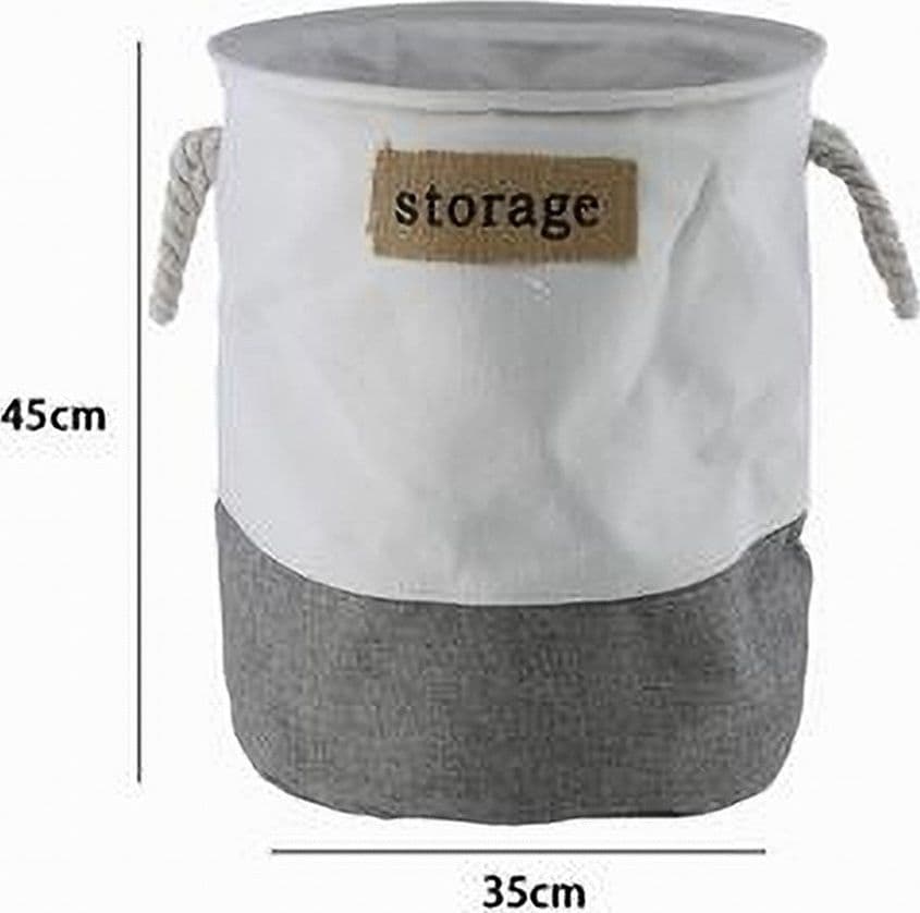 PORTA BIANCHERIA TESSUTO CON MANICI SACCA RIPORRE VESTITI SPORCHI 35X45 CM 10626 - 2