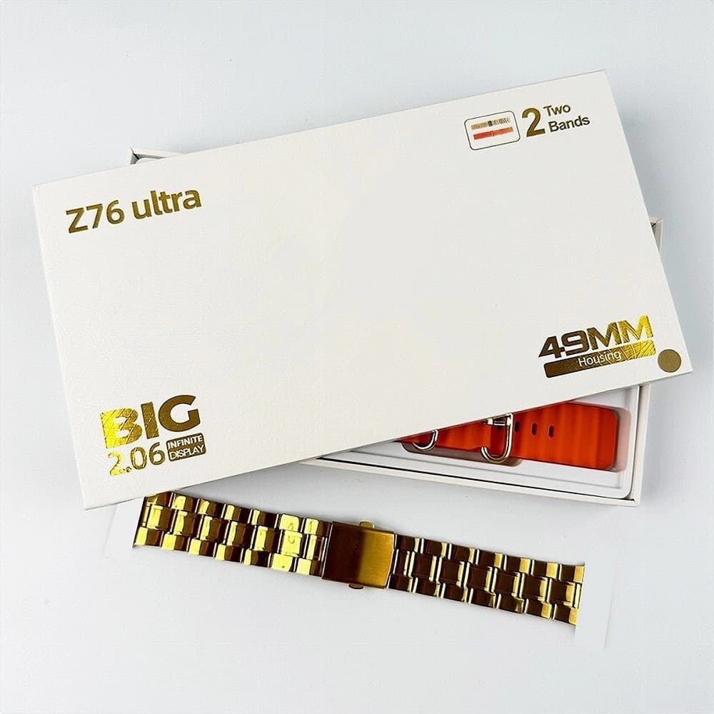 SMARTWATCH OROLOGIO INTELLIGENTE 49MM LUXURY GOLD WATCH BT5.0 WIRELESS Z76 ULTRA - 11