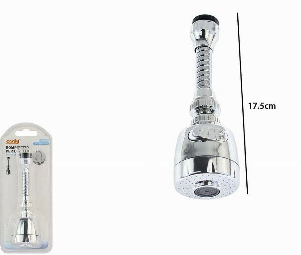 ROMPIGETTO PER LAVELLO RUBINETTO CUCINA UGELLO PROLUNGA GIREVOLE AERATORE 87168 - 2