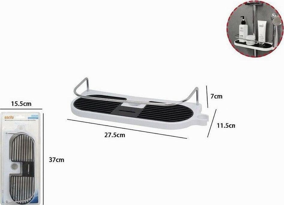 SUPPORTO MENSOLA PORTA SAPONE SHAMPOO BAGNOSCHIUMA PER SALISCENDI DOCCIA 79356 - 2