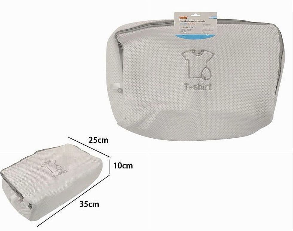 SACCHETTO SACCO BORSA PROTEGGI BUCATO IN RETE BIANCHERIA MAGLIA LAVATRICE 59375 - 2
