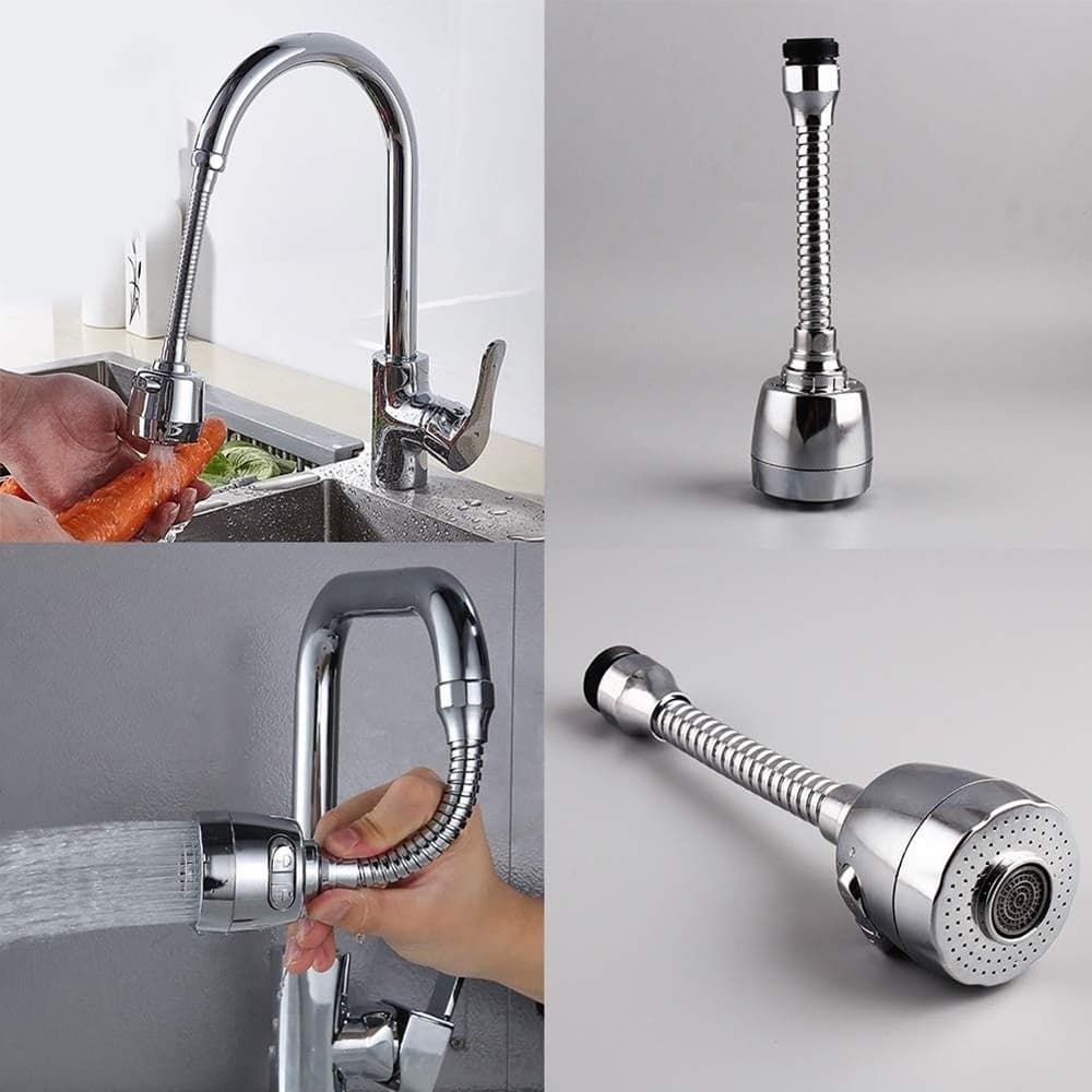 ROMPIGETTO FLESSIBILE GIREVOLE UGELLO CUCINA PER LAVELLO RUBINETTO 17.5 CM 87174 - 4