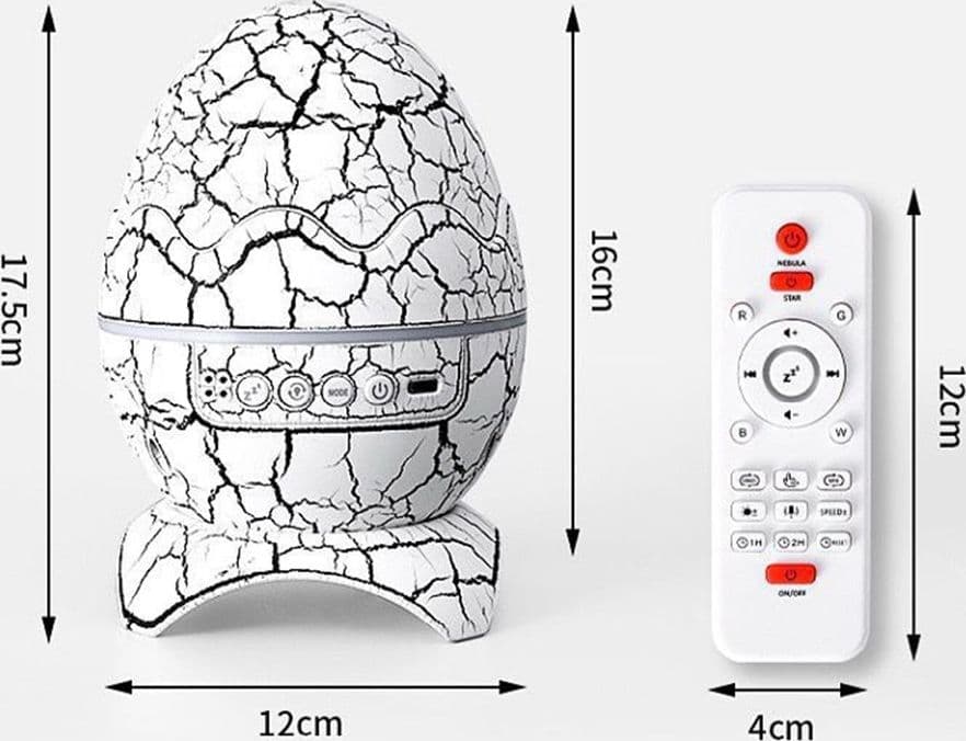 PROIETTORE CON LETTORE MUSICALE WIRELESS DINOSAUR EGG GALAXY STARRY SKY TELECOMANDO - 2