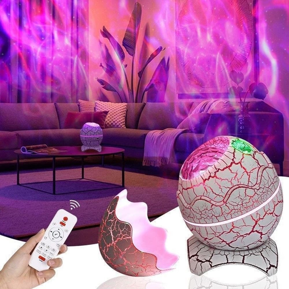 PROIETTORE CON LETTORE MUSICALE WIRELESS DINOSAUR EGG GALAXY STARRY SKY TELECOMANDO - 3