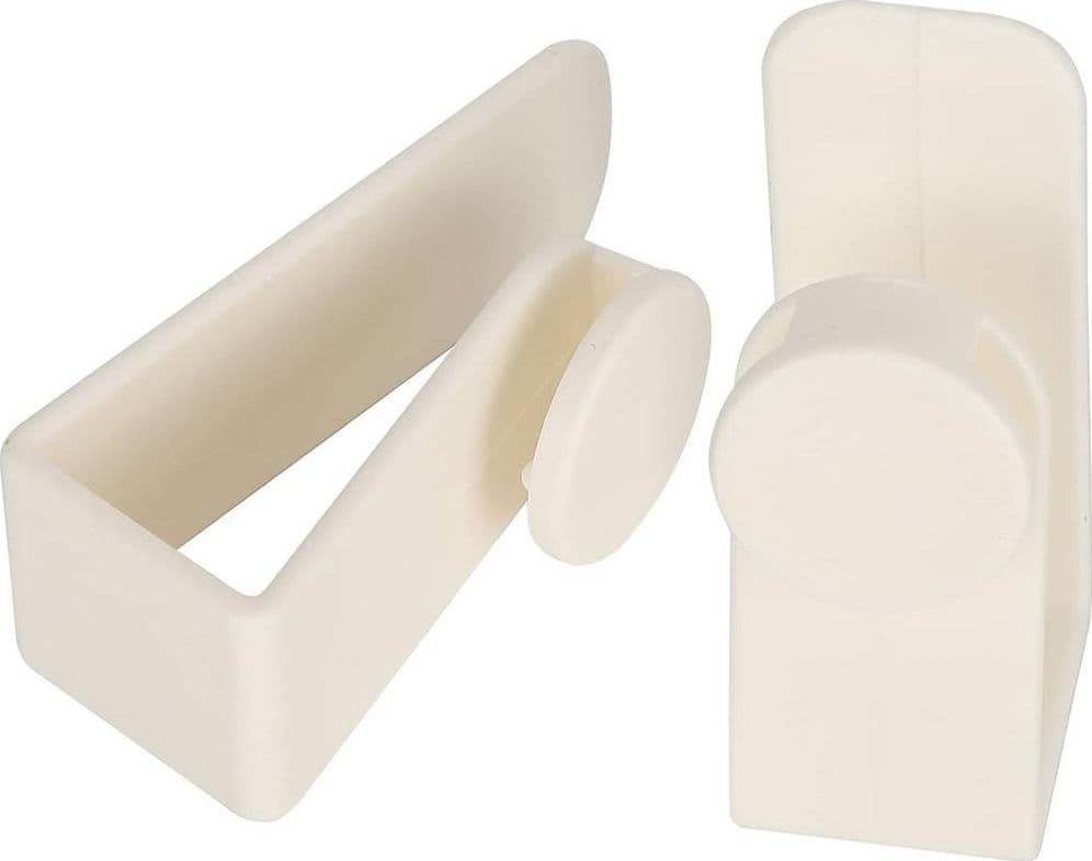SET 2PZ GANCI PER PORTA ARMADIO PORTATILI PER APPENDERE OGGETTI CASA BIANCO 87359 - 10
