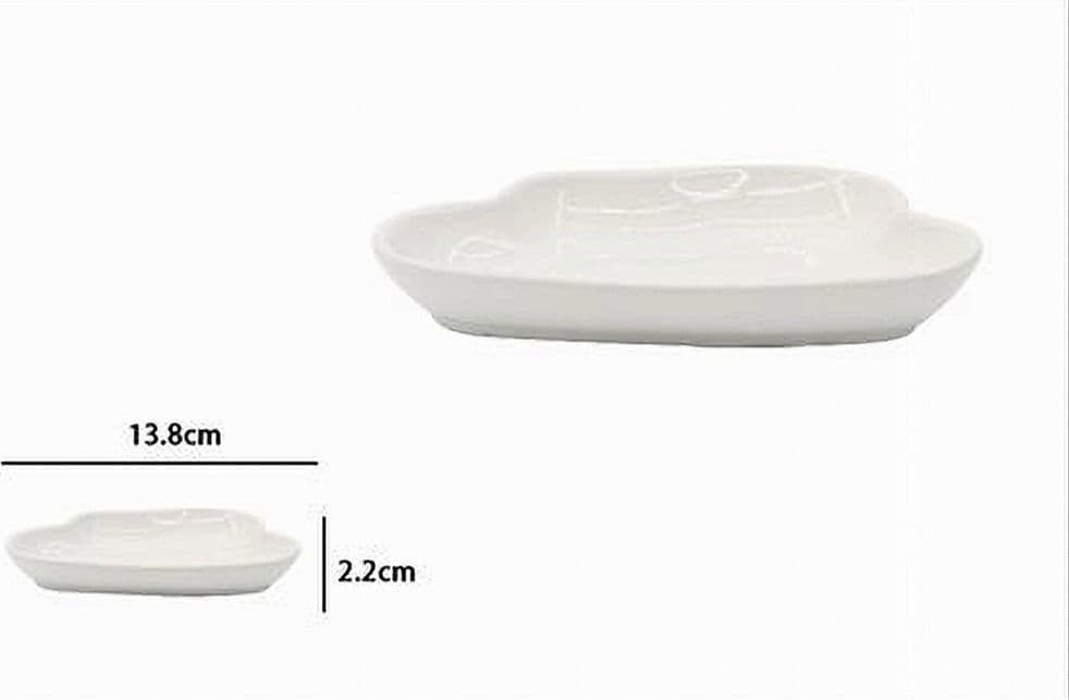 PORTASAPONE SAPONETTA CERAMICA BIANCO FORMA NUVOLA BAGNO ACCESSORIO ARREDO 79938 - 3