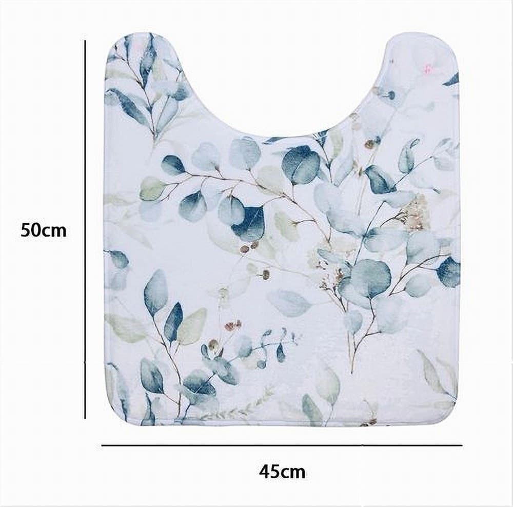 TAPPETO TAPPETINO GIROWATER ARREDO BAGNO 45X50CM FANTASIA CON FIORI FOGLIE 87061 - 2