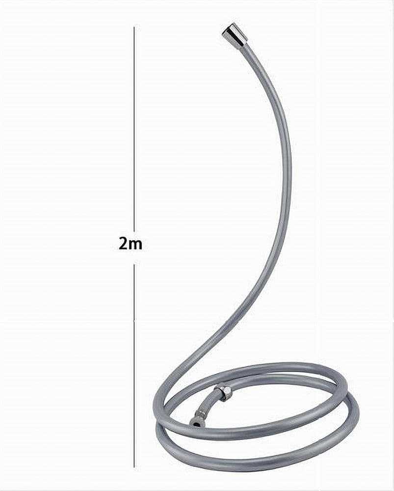 LACCIO TUBO FLESSIBILE DOCCIA IN PVC GRIGIO UNIVERSALE LUNGHEZZA 2 METRI 69232 - 2