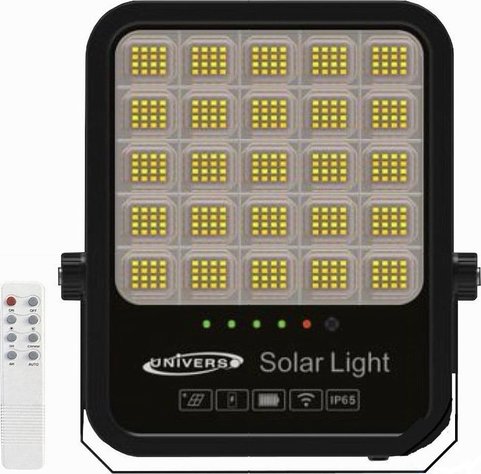 FARO LED PROIETTORE 300W IP65 CCT 3IN1 CON PANNELLO SOLARE TELECOMANDO RY-300W-3C - 5