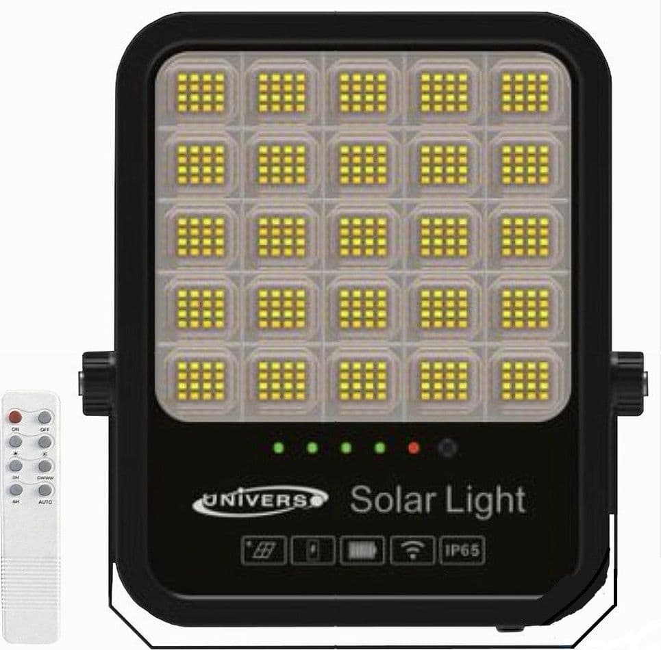 FARO LED PROIETTORE 300W IP65 CCT 3IN1 CON PANNELLO SOLARE TELECOMANDO RY-300W-3C - 5