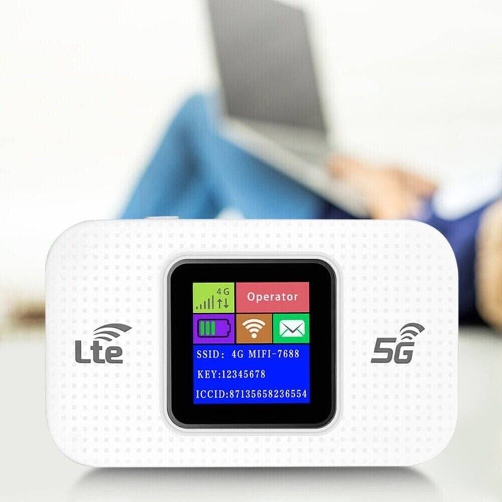 MODEM WIFI PORTATILE 4G / 5G ROUTER MOBILE 150 MBPS HOTSPOT CON DISPLAY LED - 5