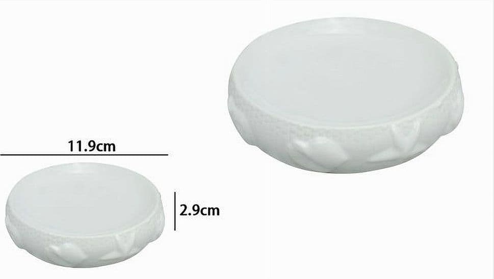 PIATTO PIATTINO PORTA SAPONE ARREDO PER BAGNO BIANCA DECORATA STILE MARINO 79283 - 3