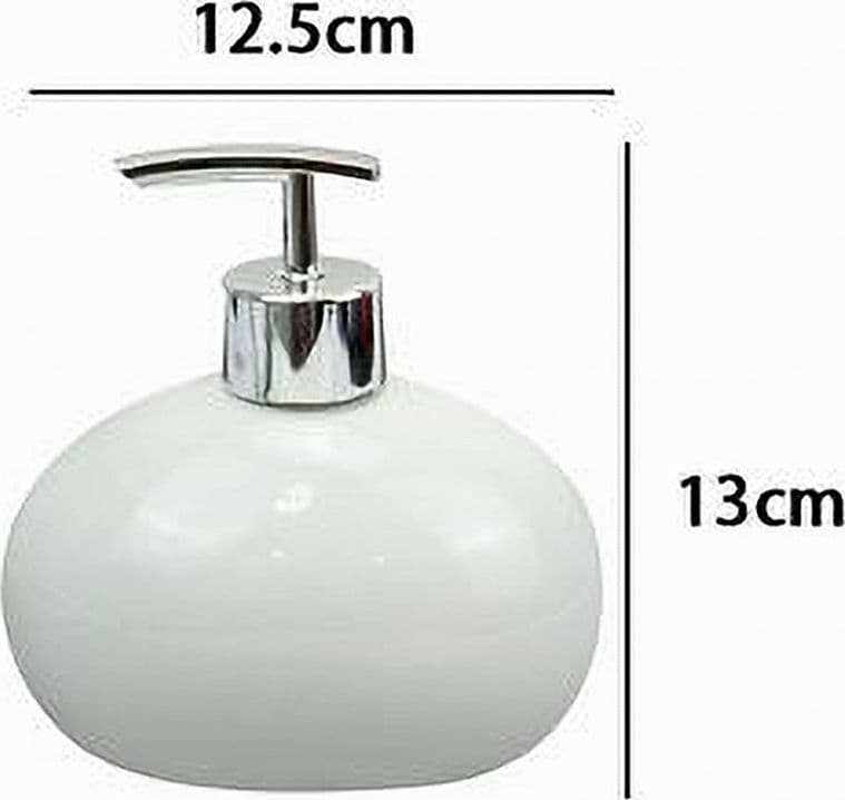 DISPENSER PER SAPONE LIQUIDO CERAMICA BIANCO DOSATORE MODERNO ARREDO BAGNO 79244 - 3