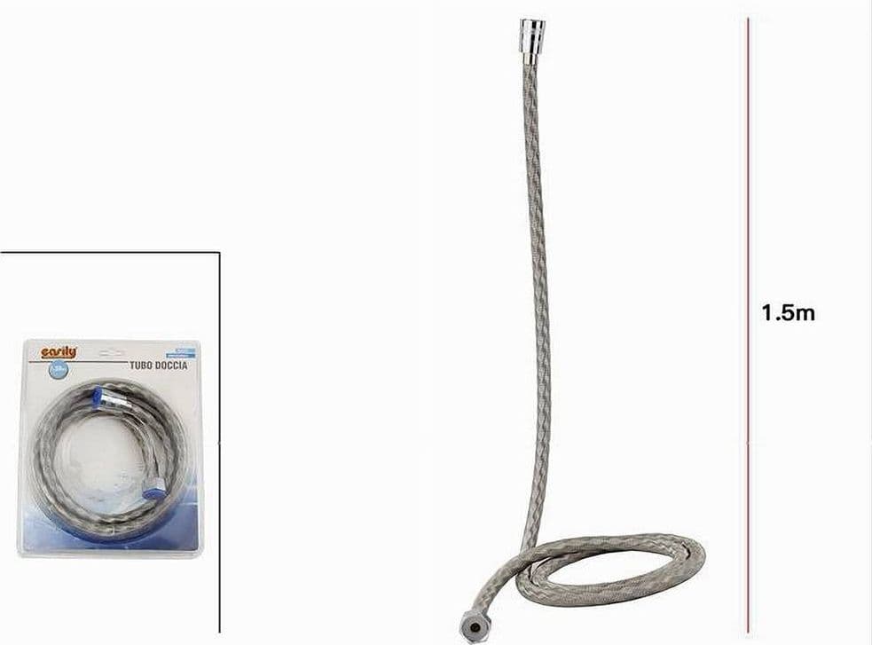TUBO LACCIO FLESSIBILE PER DOCCIA DOCCETTA VASCA BAGNO UNIVERSALE 1.5 MT 69229 - 2
