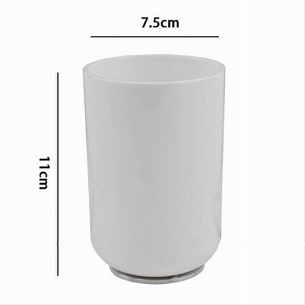 BICCHIERE PORTA SPAZZOLINI DENTIFRICIO BIANCO ACCESSORI ARREDO PER BAGNO 69463 - 2