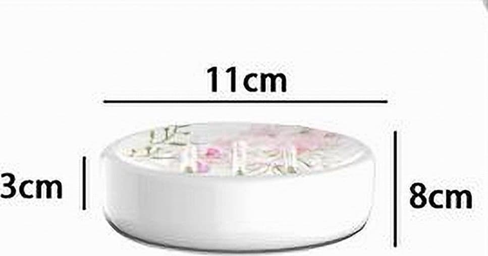PORTASAPONE SAPONETTA ACCESSORIO ARREDO BAGNO BIANCO CON FIORI IN CERAMICA 69919 - 3