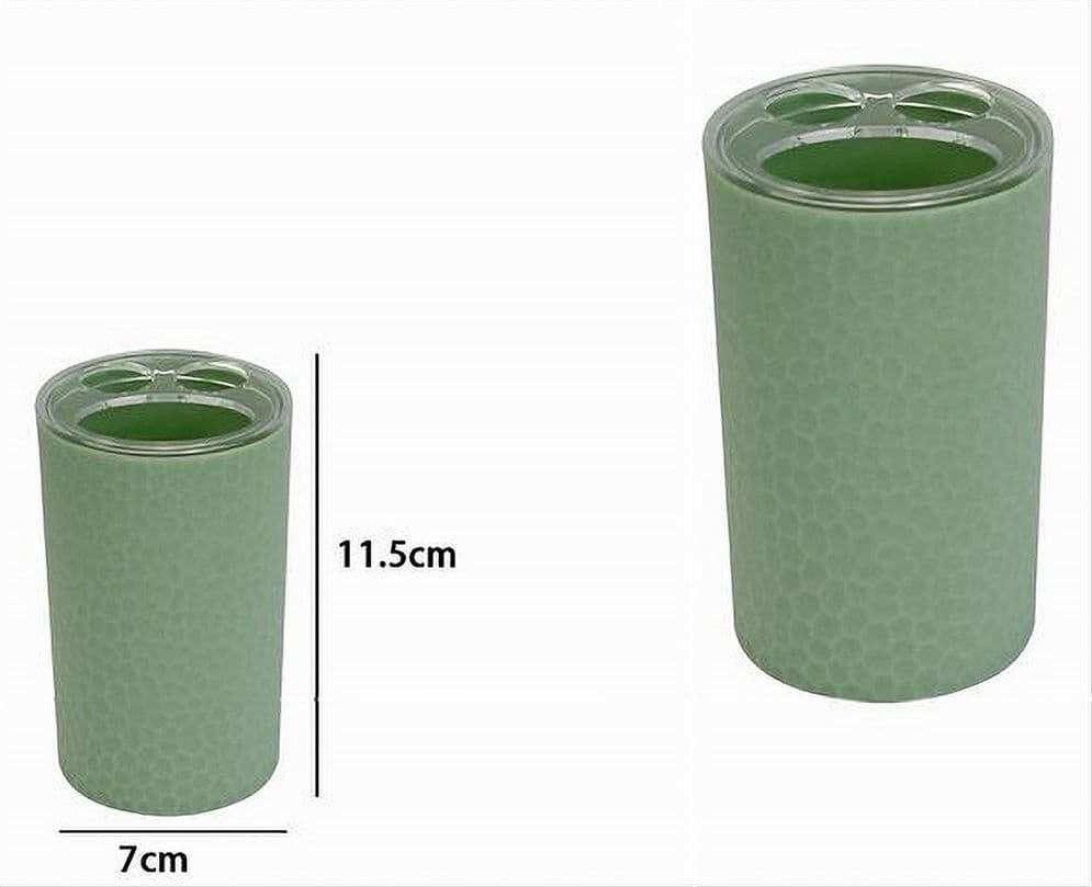 PORTA SPAZZOLINI BICCHIERE ACCESSORIO BAGNO VERDE A 3 FORI PORTASPAZZOLINI 79786 - 2