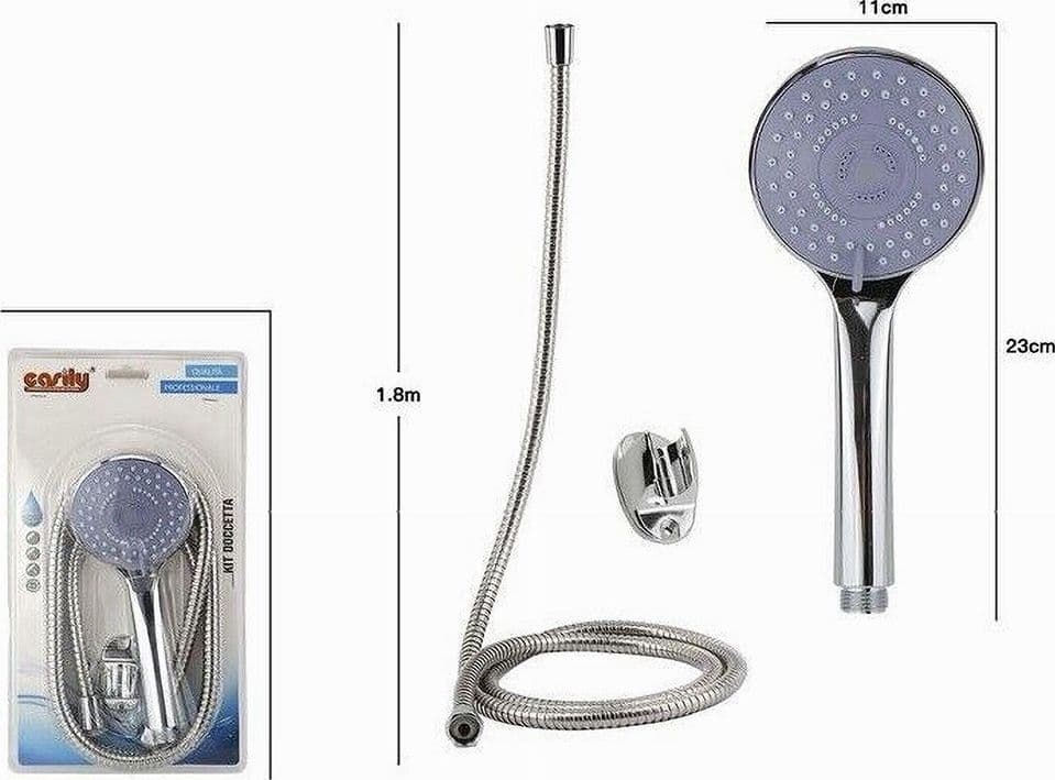 KIT BAGNO DOCCETTA DOCCINO SOFFIONE DOCCIA MULTIGETTO LACCIO 1,8 MT STAFFA 69055 - 2