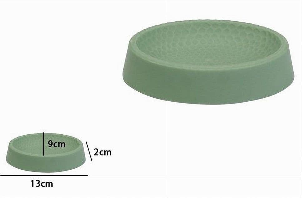 PIATTINO PER SAPONE DECORATO VERDE PORTASAPONETTA MODERNO ACCESSORIO BAGNO 79788 - 2