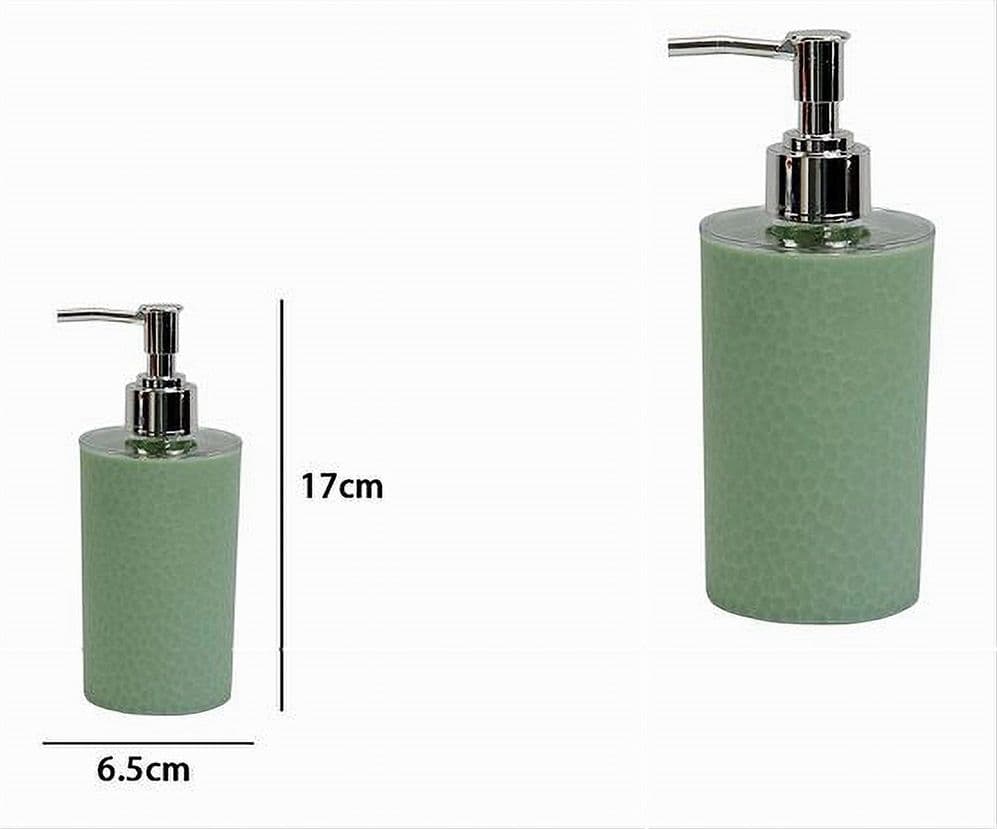 DISPENSER SAPONE LIQUIDO LAVANDINO VERDE LAVORATO ACCESSORIO ARREDO BAGNO 79785 - 2