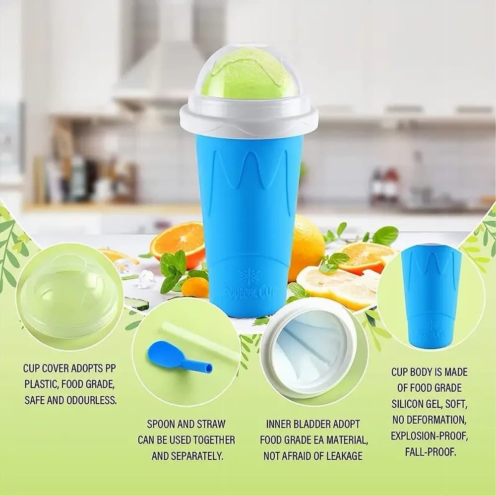 TAZZA 300 ML DA SPREMERE GELATIERA SURGELATA IN SILICONE GRANITE FRULLATI FRAPPÈ - 9