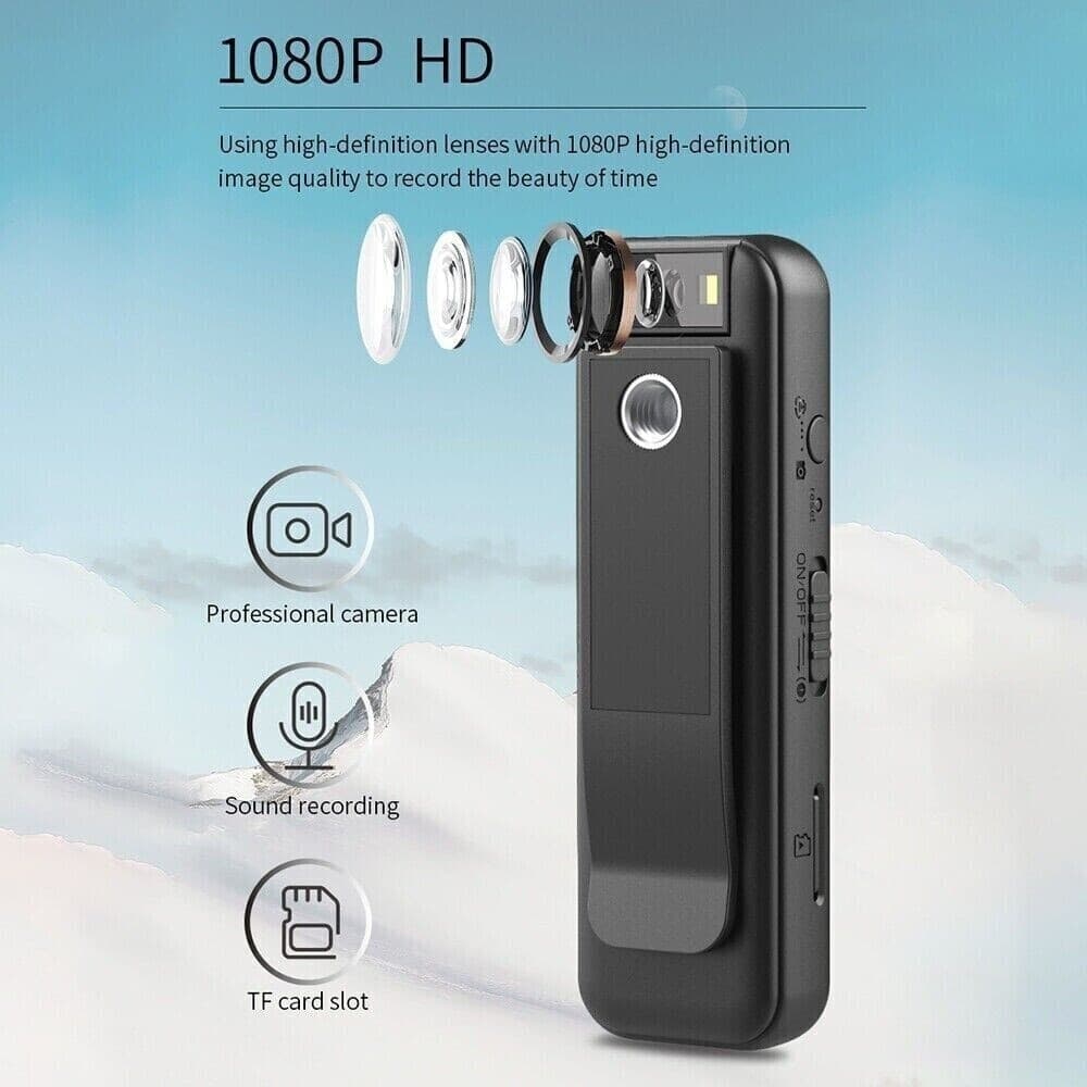 MINI TELECAMERA SPIA LCD CON LENTE GIREVOLE CON VISIONE NOTTURNA BODYCAM FULL HD - 9