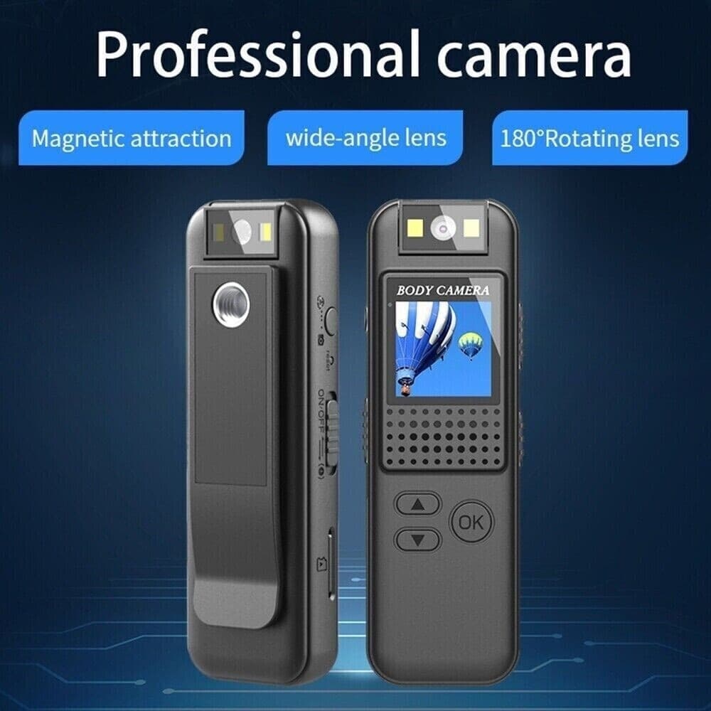 MINI TELECAMERA SPIA LCD CON LENTE GIREVOLE CON VISIONE NOTTURNA BODYCAM FULL HD - 10