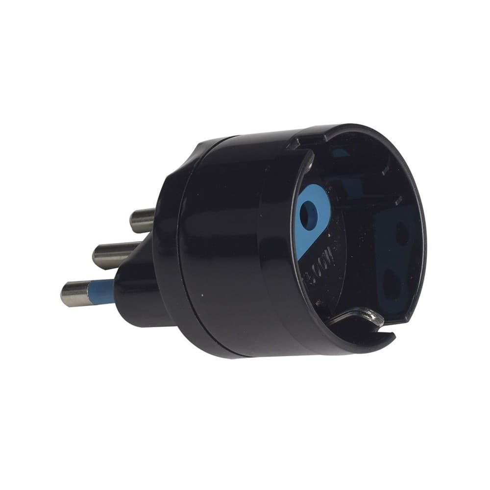 ADATTATORE SPINA ELETTRICA 2P+T 16A CON 1 PRESA ITA 10A/SCHUKO 16A 2P+T NERO 83036 - 5