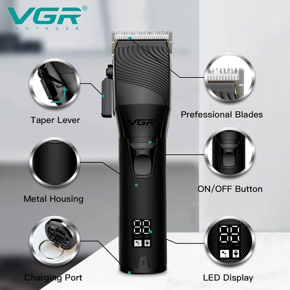 Tagliacapelli Professionale VGR V-280 – Clipper Barber Rasoio Regolabarba - 11