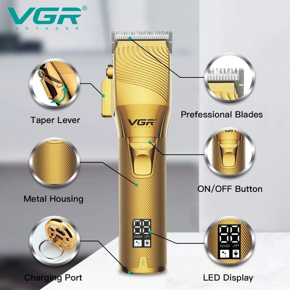 Tagliacapelli Professionale VGR V-280 – Clipper Barber Rasoio Regolabarba - 17
