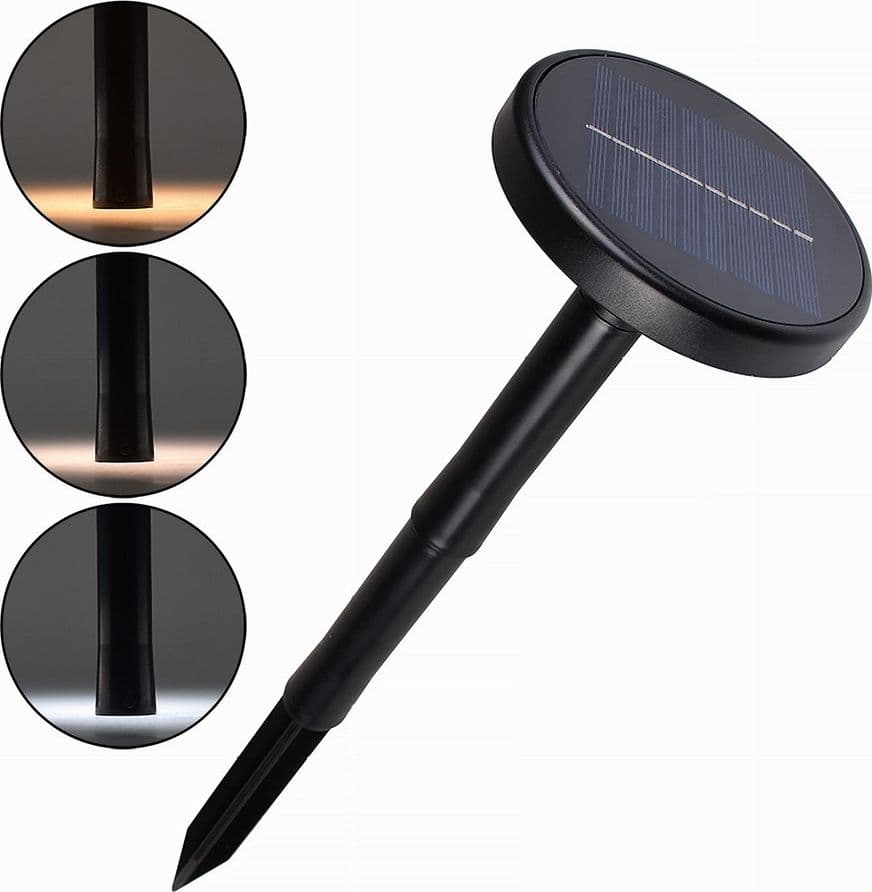 FARETTO LED CCT 3 TONALITÀ DI COLORE SOLARE RICARICABILE IMPERMEABILE IP65 FY-3C - 9