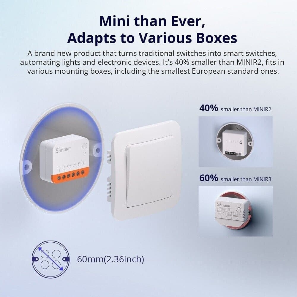 MINI R4 EXTREME WIFI SMART COMPATIBILE CONTROLLO APP ALEXA GOOGLE HOME SONOFF - 6