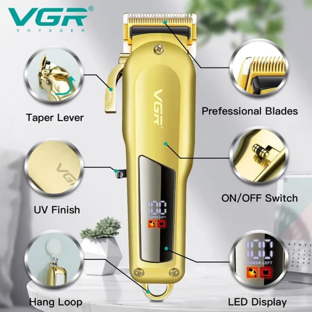 Tagliacapelli Professionale VGR V-278 Clipper Barber Cordless LCD - 12