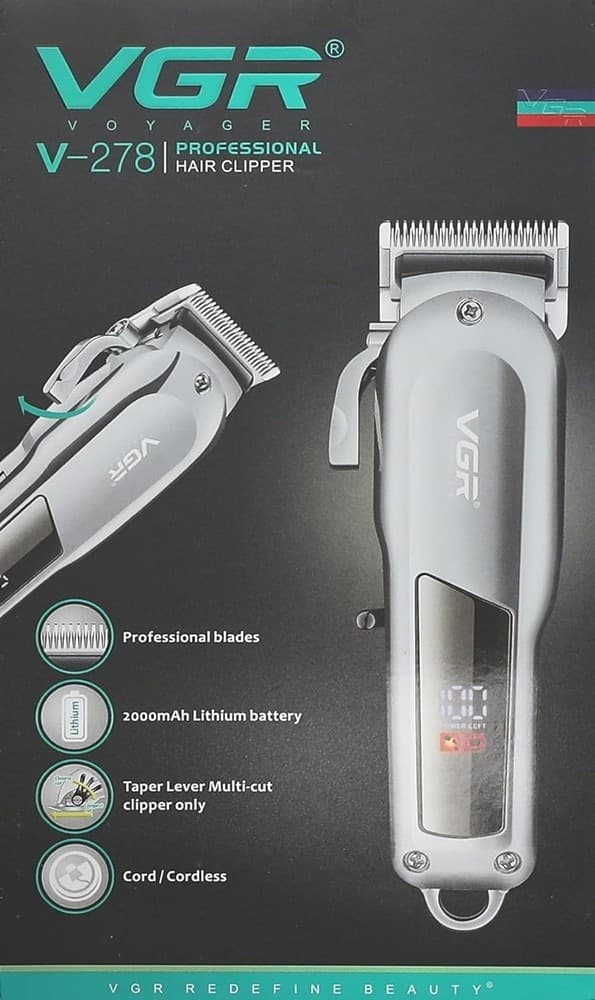 Tagliacapelli Professionale VGR V-278 Clipper Barber Cordless LCD - 9