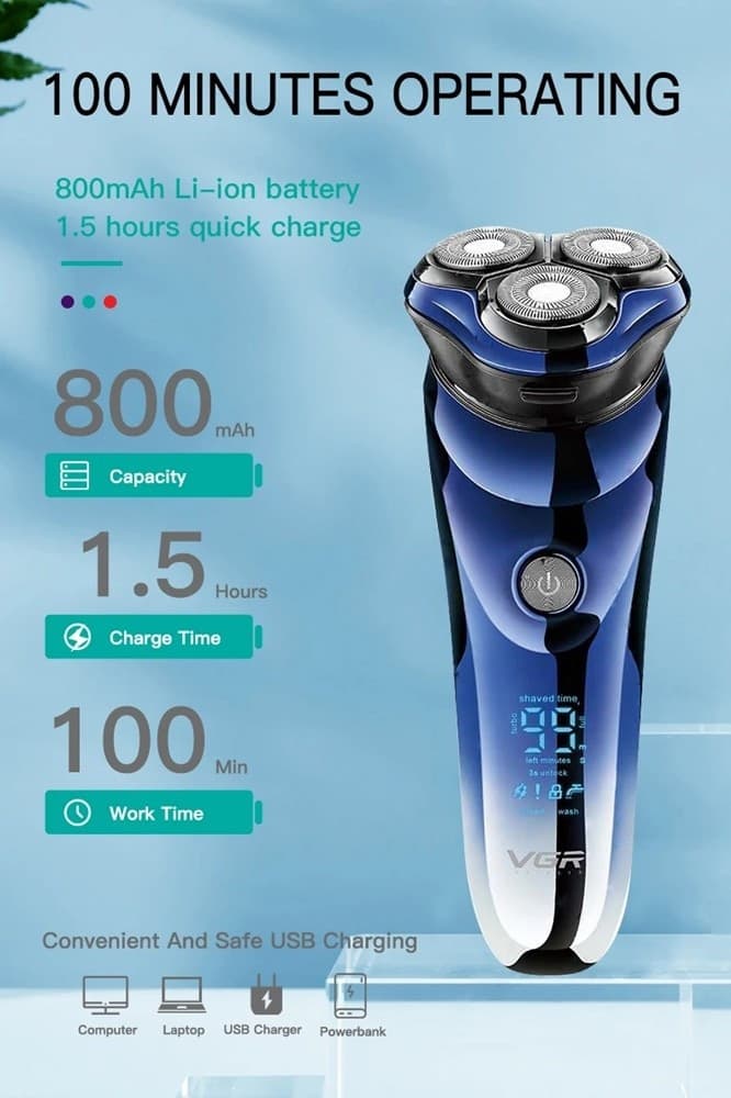Tagliacapelli professionale Shaver VGR V-305 – Rasoio elettrico e trimmer barber - 15