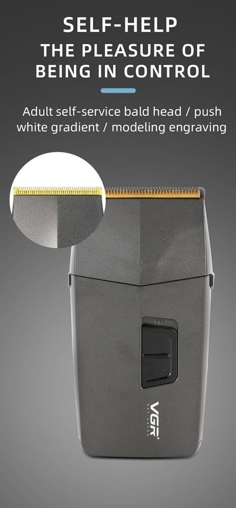 RASOIO 2IN1 TAGLIACAPELLI A BATTERIA RICARICABILE SENZA FILI PER BARBA USB V-086 - 9