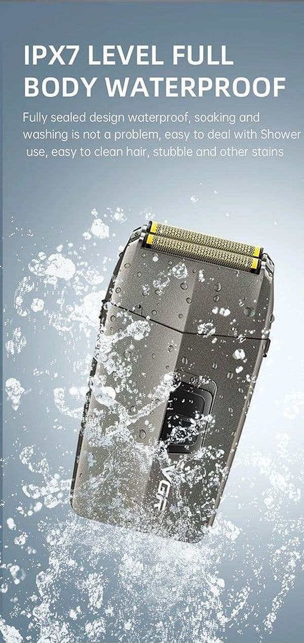 RASOIO 2IN1 TAGLIACAPELLI A BATTERIA RICARICABILE SENZA FILI PER BARBA USB V-086 - 10
