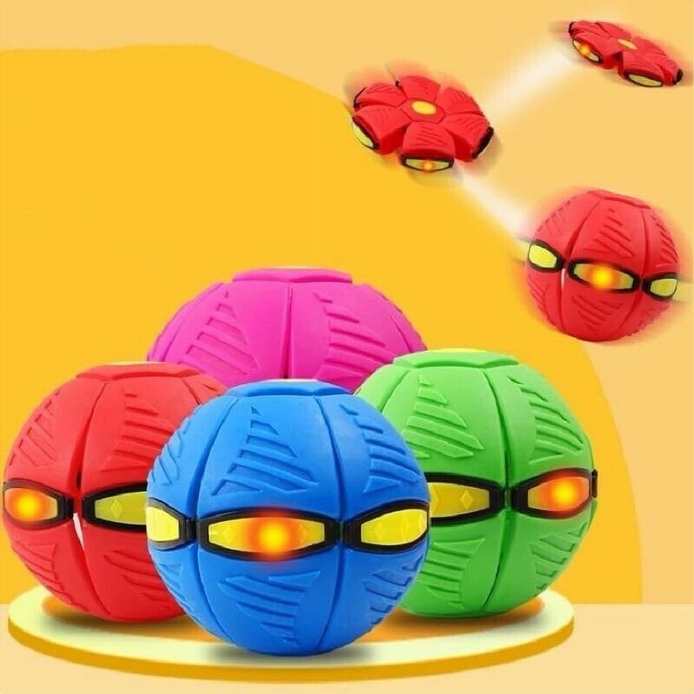 PALLA MAGICA VOLANTE SI TRASFORMA IN FRISBEE CON LUCE LED PER BAMBINI ANIMALI - 11