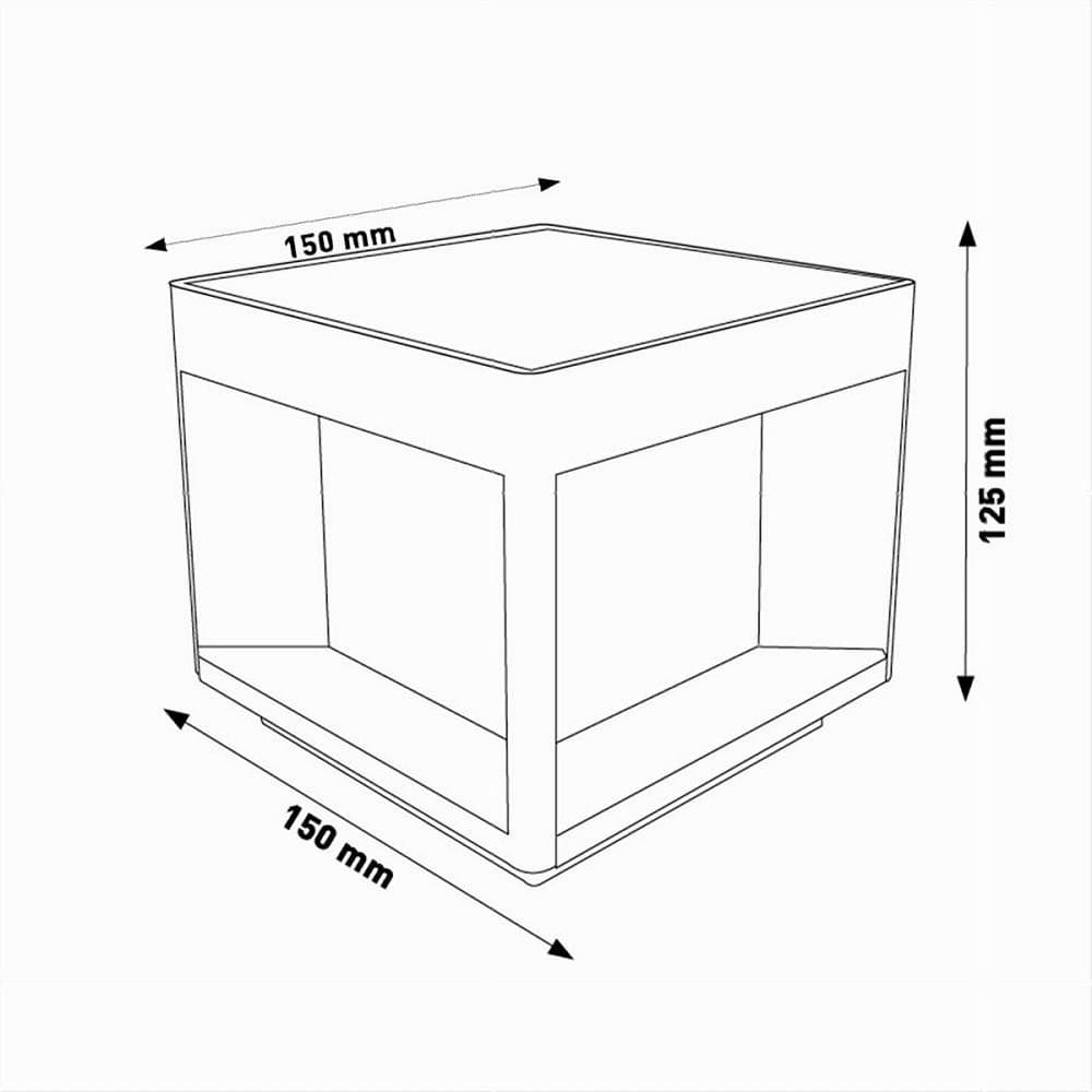 FARETTO LED PANNELLO SOLARE CUBO APPLIQUE PARETE SEGNAPASSO TERRA CCT IP65 QW-3C - 12