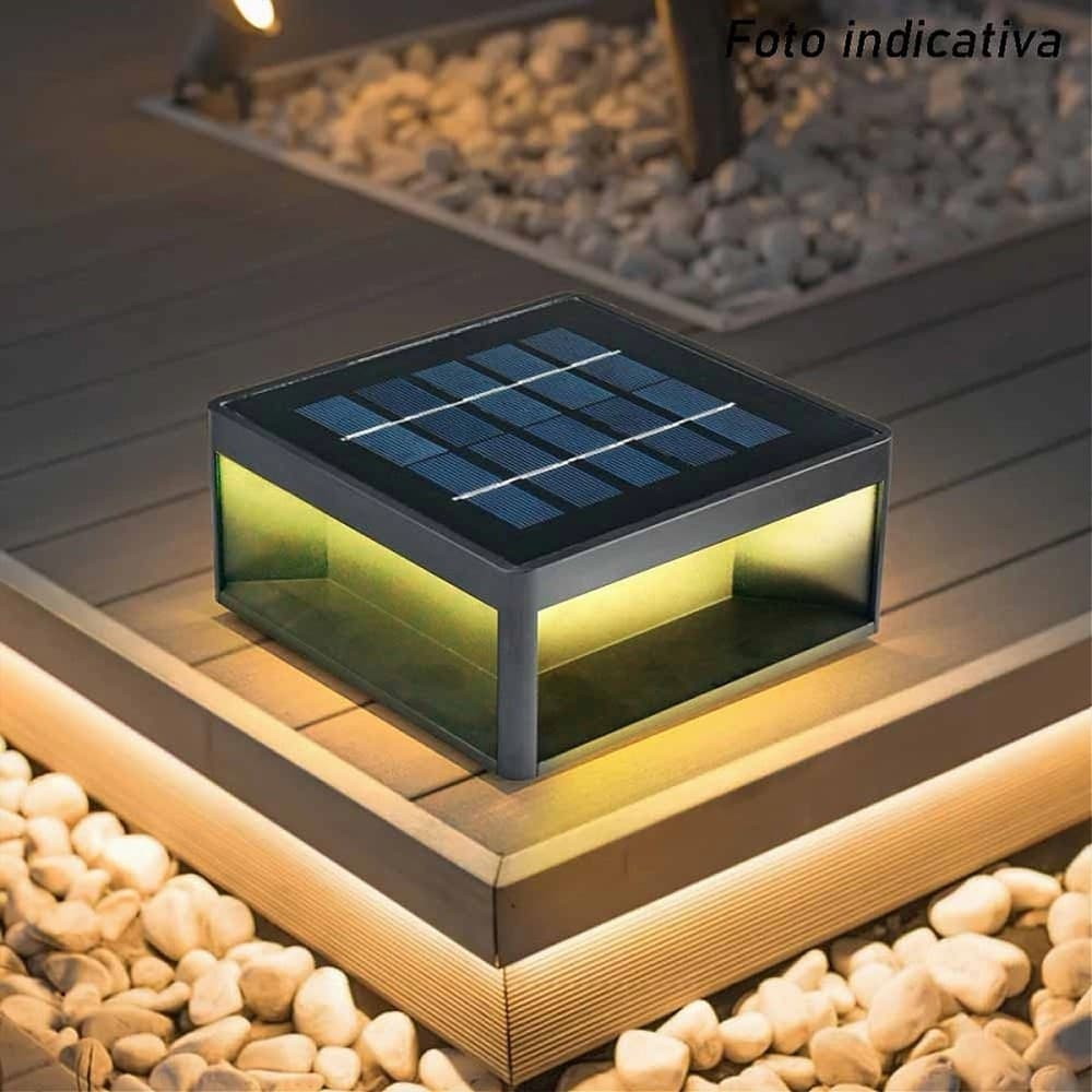 FARETTO LED PANNELLO SOLARE CUBO APPLIQUE PARETE SEGNAPASSO TERRA CCT IP65 QW-3C - 9