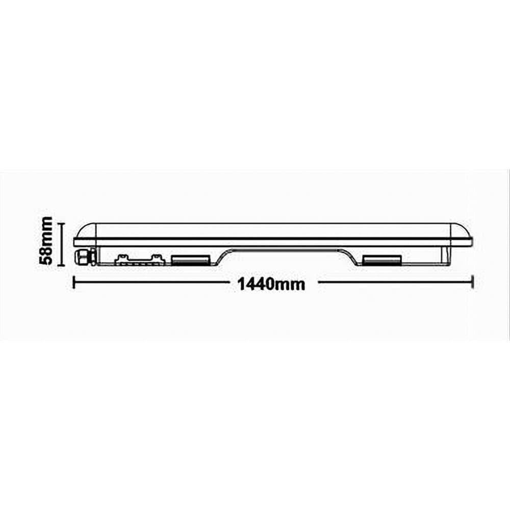 PLAFONIERA LED ESTERNO NEON TUBO 48 W 150 CM IMPERMEABILE IP65 LUCE FREDDA LG-15 - 8