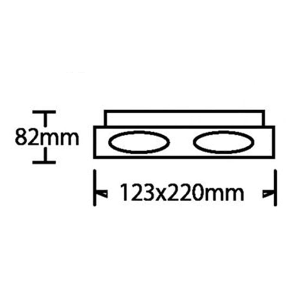PORTA FARETTO DOPPIO ORIENTABILE AD INCASSO NERO PER LAMPADINE GU10 GU5.3 P33-N2 - 3