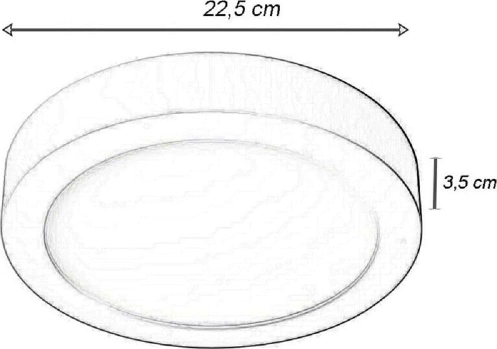 PLAFONIERA PANNELLO LED 18 WATT ROTONDO CCT TRE COLORAZIONE DI LUCE P225B-T3C - 9