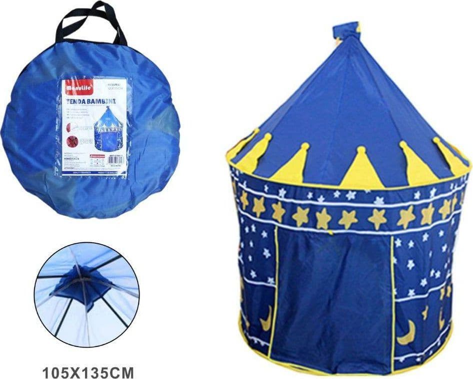 TENDA RIPIEGABILE CIRCOLARE CAPANNA PER BAMBINI ARREDO CAMERETTA DIM. 105X135 CM - 2